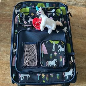 unicorn suit case on wheels 11 x 17